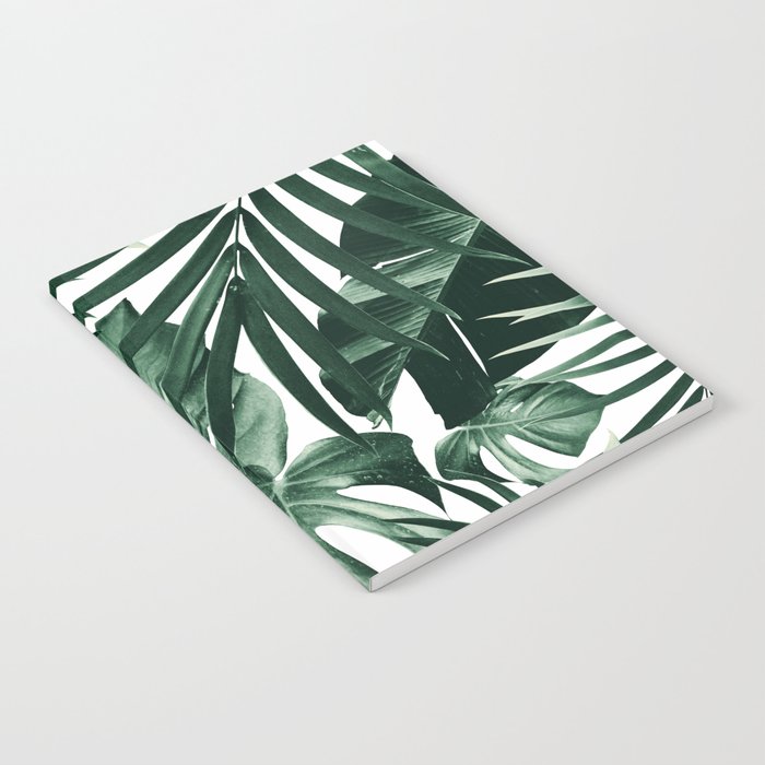 Tropical Jungle Leaves Pattern #4 #tropical #decor #art #society6 Notebook