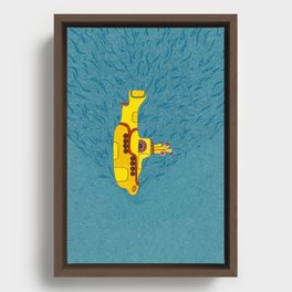 We all live in a yellow submarine Framed Canvas