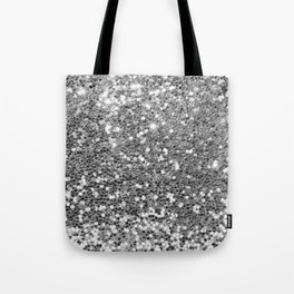 Chic faux silver abstract sequins glitter modern pattern Tote Bag