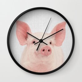 Pig - Colorful Wall Clock