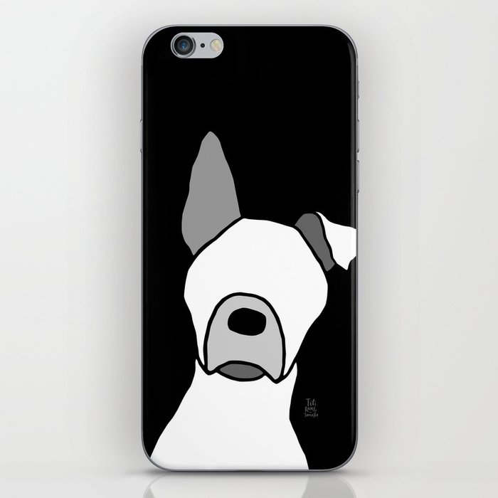 Dog Silhouette - Pitbull #1 iPhone Skin