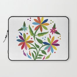 Mexican Otomí Floral Composition by Akbaly Laptop Sleeve