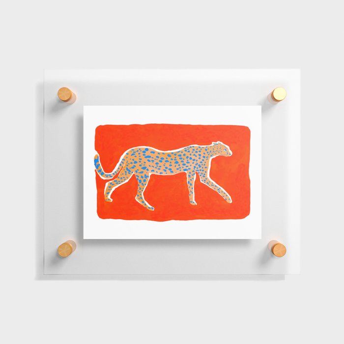 Leopard - Orange Floating Acrylic Print
