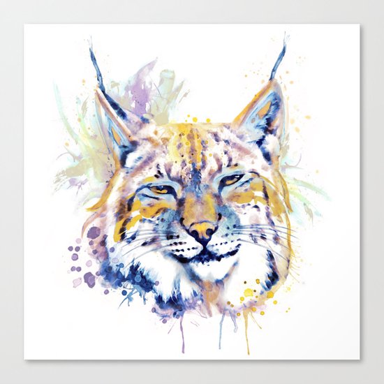 Bobcat Head Canvas Print