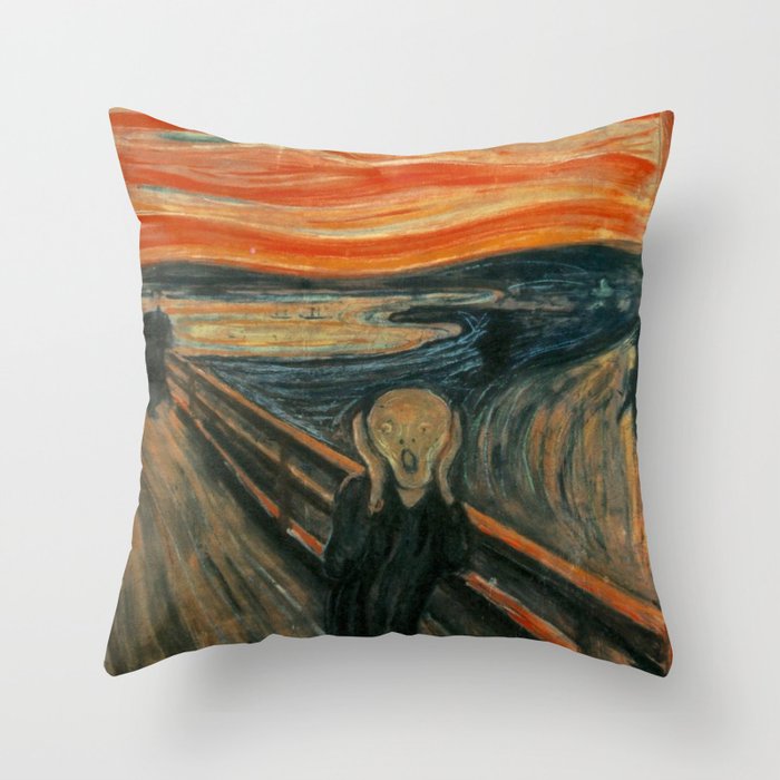 Edvard Munch's The Scream Throw Pillow