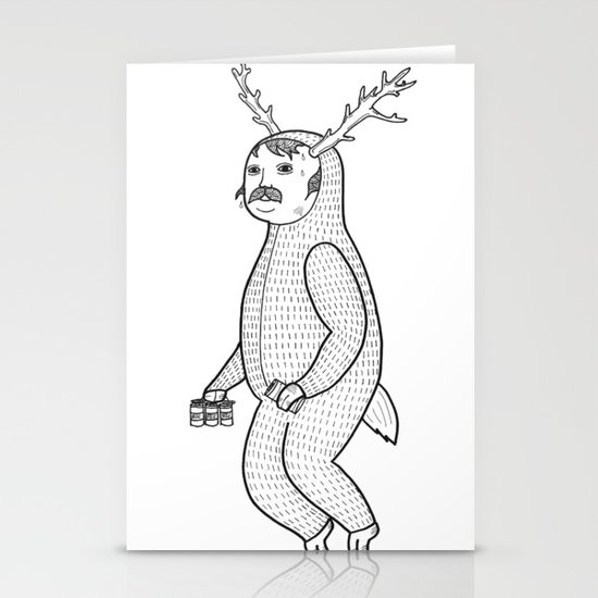 On the inconveniences of dressing up as an animal. Stationery Cards