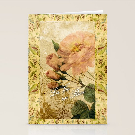 La Vie en Rose Stationery Cards
