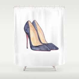 Black Heels Shower Curtain