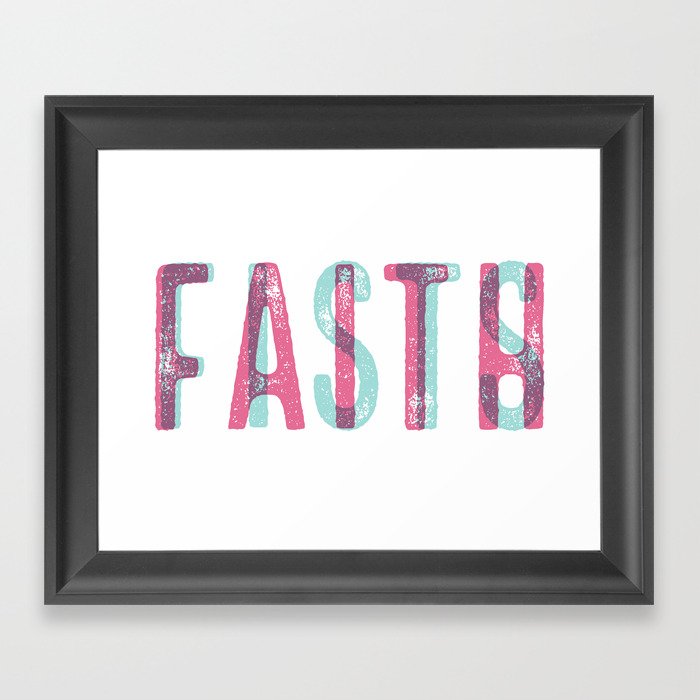 FAITHoverFISTS Framed Art Print