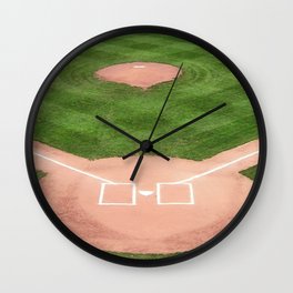 Baseball field Wall Clock | Throw, Play, Sport, Graphic Design, Ball, Competition, Team, Baseballfield, Photo, Color 