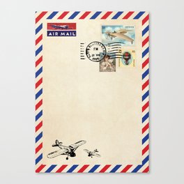 vintage airmail Canvas Print