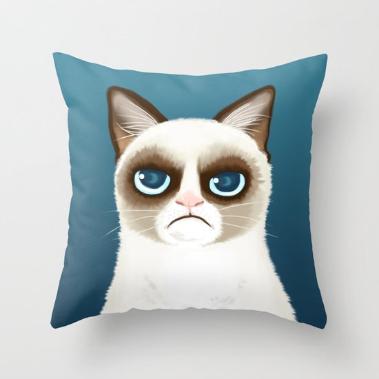 Grumpy Throw Pillow