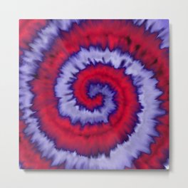 Dark Red Spiral Tie-dye Metal Print | Trip, Psychedelic, Watercolor, Surreal, Music, Magic, Hypnotic, Boho, Psychotropic, Rave 