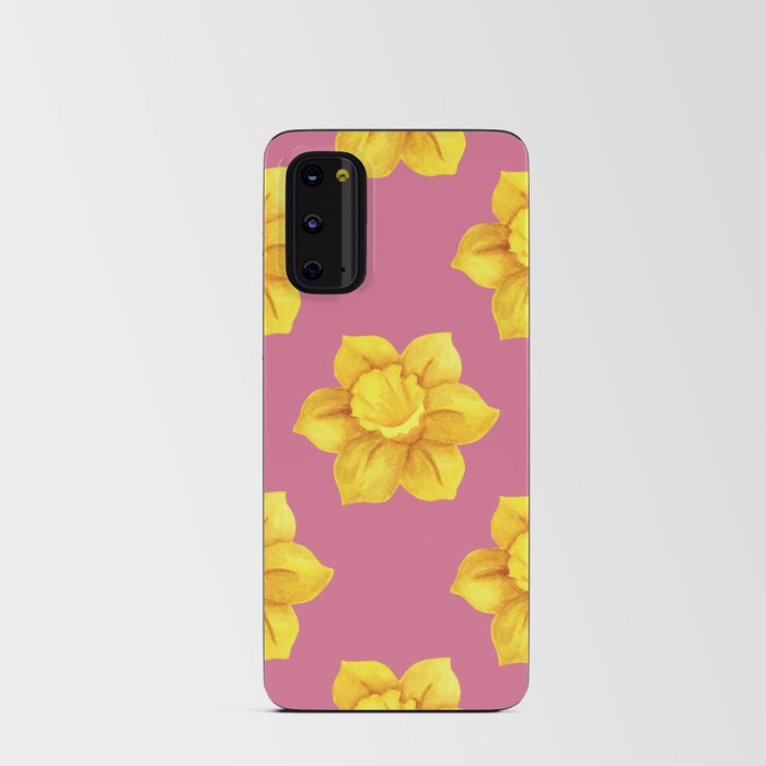 daffodil pattern watercolor Android Card Case