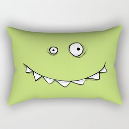Happy Green Monster Rectangular Pillow