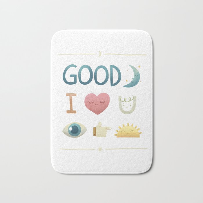 Good Night I Love You See You Tomorrow Bath Mat By Squareinch