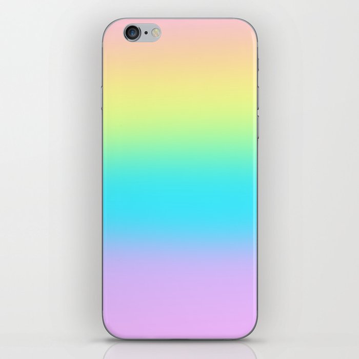 Striped Pastel Rainbow Gradient iPhone Skin