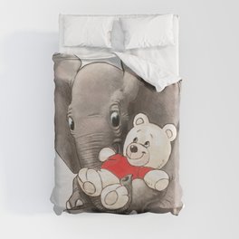 Baby Boo with Teddy Duvet Cover