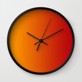 Red Orange Gradient Wall Clock