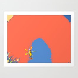 Helicopter Above Art Print