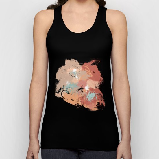 Unrestrained, Abstract Art Brushstrokes Unisex Tank Top