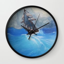 The Roiling Wake Wall Clock