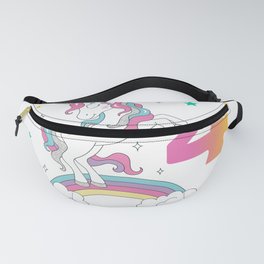 4 Years Old Mystery Unicorn Flossing Awesome Four Fanny Pack