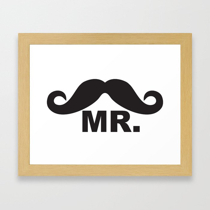 Mr. Moustache T Framed Art Print