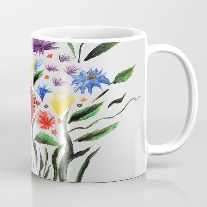 Acrylic Flowers Bouquet Art Print Coffee Mug