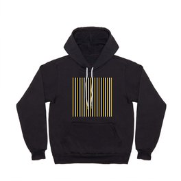 Yellow and white stripes on black background Hoody