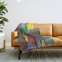 Mid-Century Modern Art - Rainbow Pride 2.0 Throw Blanket