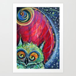 Owl Wisdom Art Print