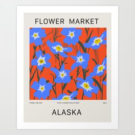 ALASKA FLOWER MARKET Art Print