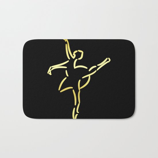 Golden ballerina Bath Mat