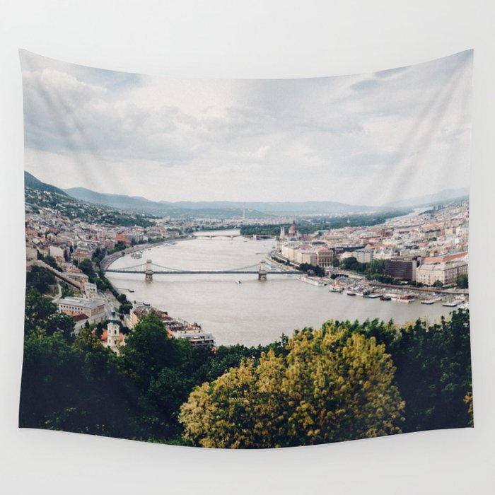 Budapest Pano Wall Tapestry