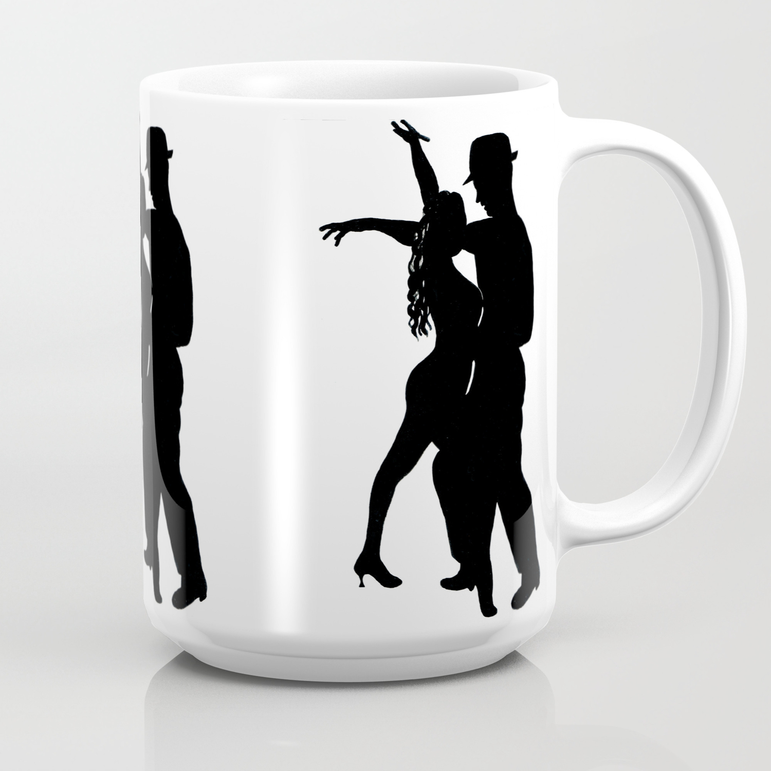 Dance With Me Ink Painting Wall Art Home Decor Black And White