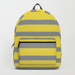 Ultimate Gray and Illuminating Yellow Horizontal Stripes Backpack
