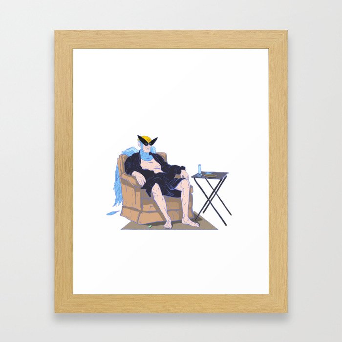 bird man Framed Art Print