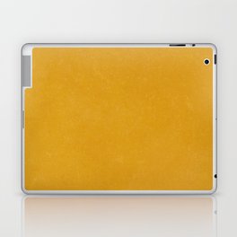 Burnt Yellow Mustard Boho Texture Solid Laptop Skin