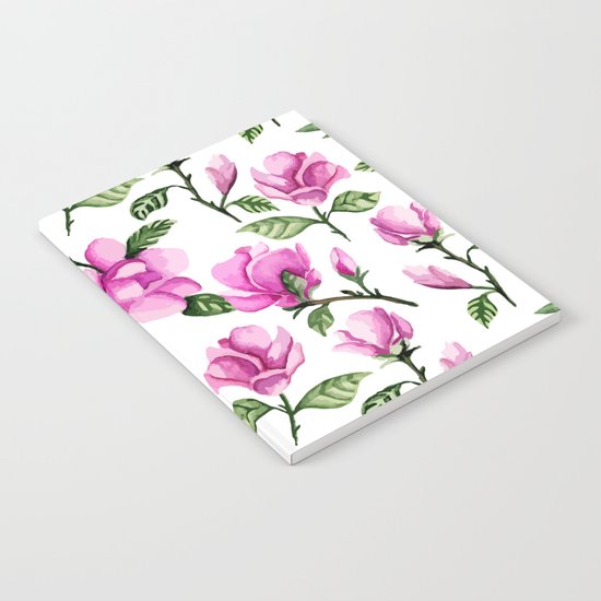 Pink magnolias. Watercolor Notebook