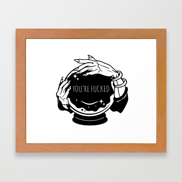 Crystal Ball Fortune Teller Framed Art Print By Ruerebel Society6