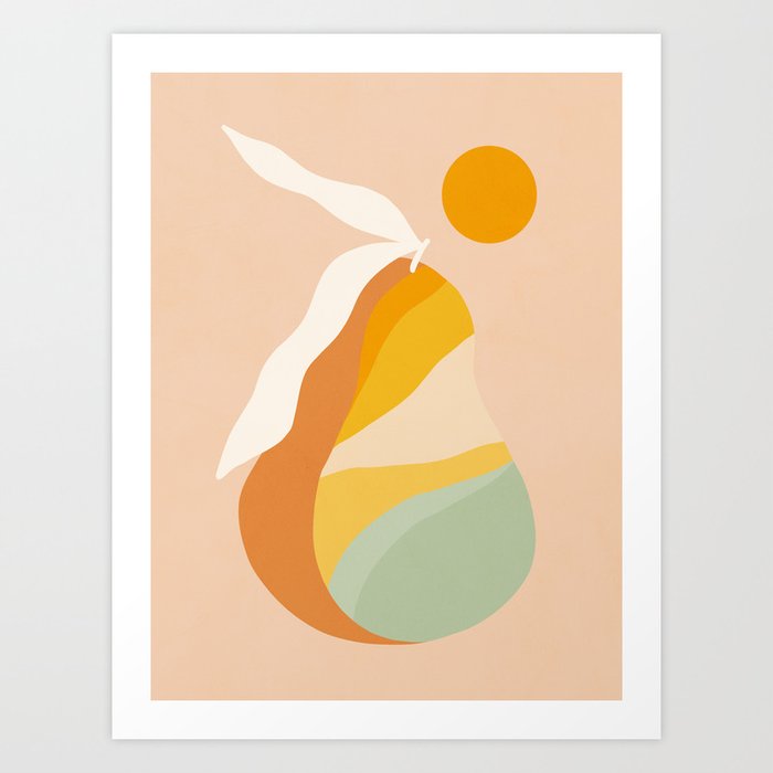 Abstract Pear Landscape Art Print