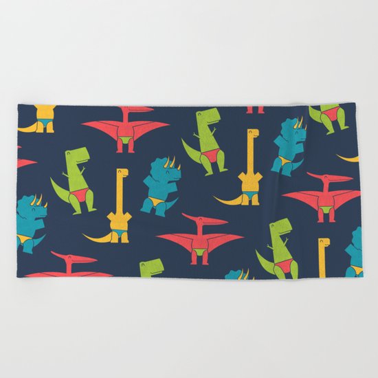 Dinos In Speedos Beach Towel