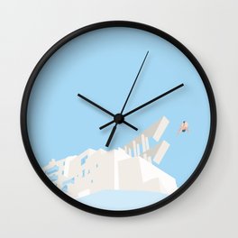 Cliff Diving Polignano Wall Clock