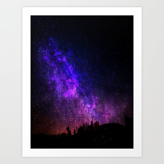 Galaxy Shower Art Print