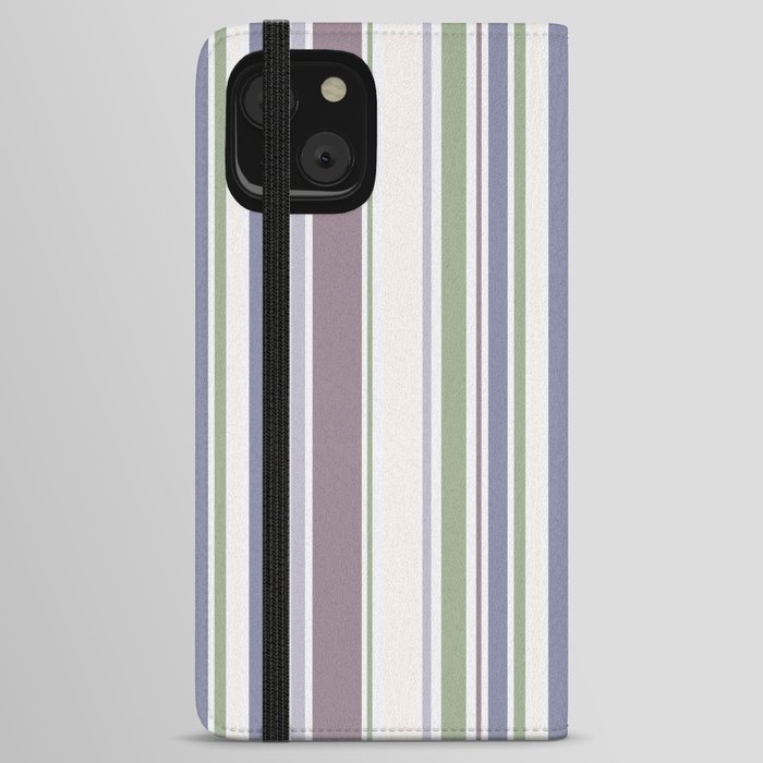 Combo Stripe Multi Pastel iPhone Wallet Case