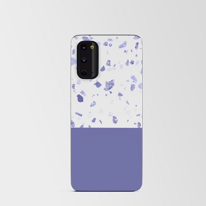 Very Peri 2022 Color Of The Year Violet Blue Periwinkle Terrazzo Marble Android Card Case