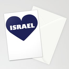 Israel in a Blue Hart Stationery Cards