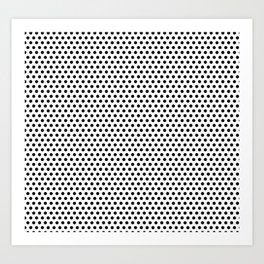 Modern Midcentury black and white polka dot Art Print