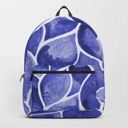 Watercolor Leaves Navy Backpack